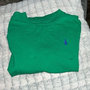2T polo long sleeve green shirt